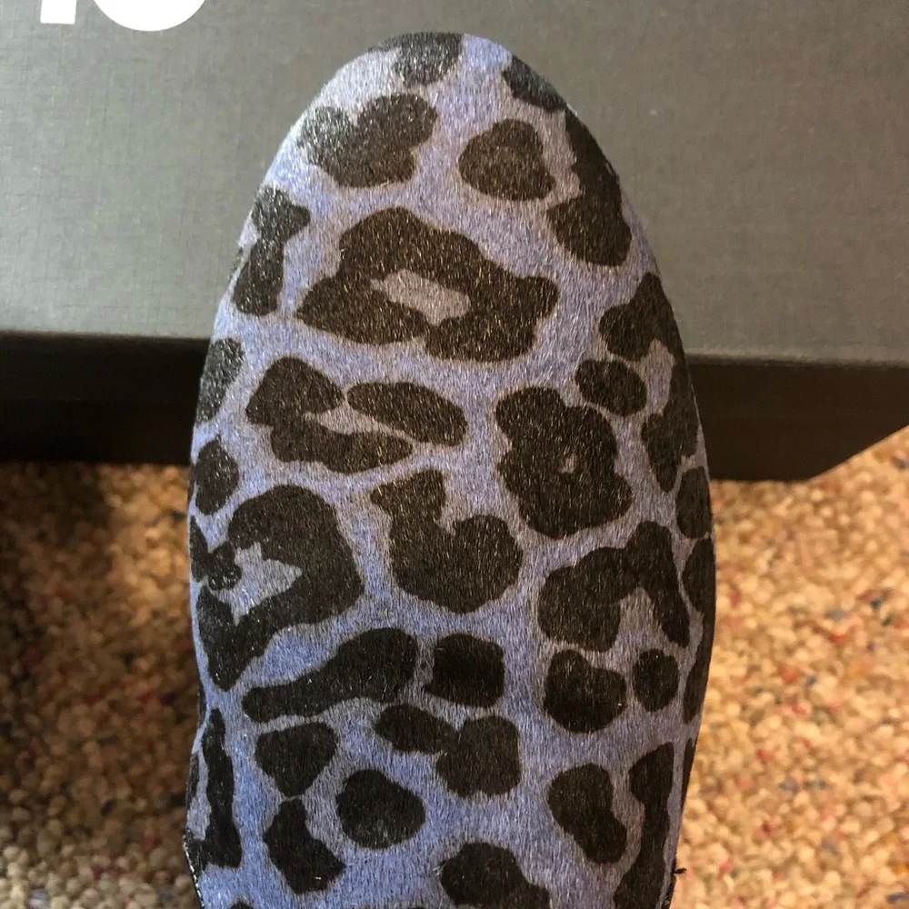 🆕 Yosi Samra Blue Velvet Jaguar Preslie Loafers